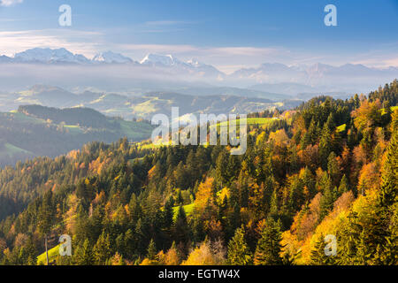 Emmental Region in der Nähe von Lüderenalp, Kanton Bern, Schweiz. Stockfoto