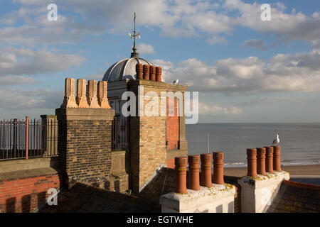 Schornstein auf die Dächer der Häuser, Ramsgate, Kent Stockfoto