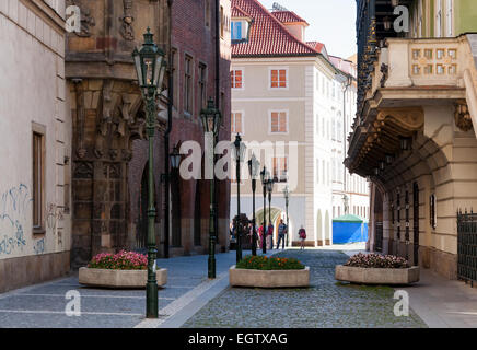 Prag, Tschechische Republik, Universität von Prag Straßenansicht Stockfoto