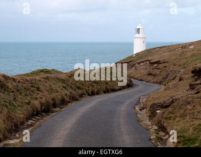 Weg zum Trevose Head Leuchtturm, Cornwall, UK Stockfoto