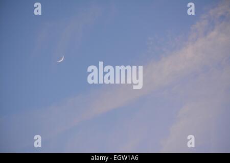 Mond im Tageslicht Stockfoto