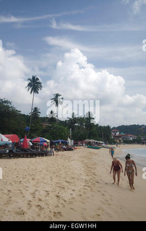Dschungel Strand in Unawatuna, Sri Lanka Stockfoto