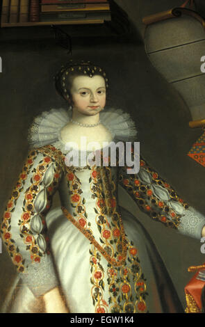 Lady Anne Clifford (1590-1676 Teil des Triptychons in Appleby Schloß Cumbria England UK Stockfoto