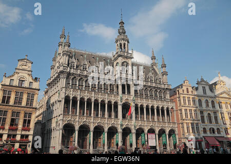 Rathaus von Brüssel (Hotel de Ville oder Hôtel de Ville de Bruxelles), Grote Markt (Grote Markt), Brüssel, Belgien Stockfoto