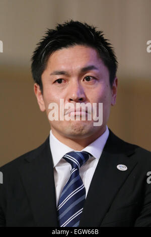 Tokio, Japan. Der Vorstand des Rugby World Cup Ltd (RWCL) kündigte die Stadien, die Rugby-Spiele bei der Rugby-WM 2019 hostet. 2. März 2015. Daisuke Ohata Rugby: 2019 Rugby World Cup Organisationskomitee hat ein live-Streaming-Event in Tokyo, Japan. Der Vorstand des Rugby World Cup Ltd (RWCL) kündigte die Stadien, die Rugby-Spiele bei der Rugby-WM 2019 hostet. © Yohei Osada/AFLO SPORT/Alamy Live-Nachrichten Stockfoto