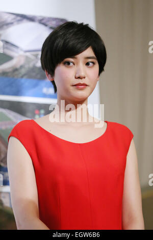 Tokio, Japan. Der Vorstand des Rugby World Cup Ltd (RWCL) kündigte die Stadien, die Rugby-Spiele bei der Rugby-WM 2019 hostet. 2. März 2015. Hirona Yamazaki Rugby: Rugby World Cup Organisationskomitee 2019 hält ein live-Streaming-Event in Tokyo, Japan. Der Vorstand des Rugby World Cup Ltd (RWCL) kündigte die Stadien, die Rugby-Spiele bei der Rugby-WM 2019 hostet. © Yohei Osada/AFLO SPORT/Alamy Live-Nachrichten Stockfoto