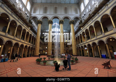 Innenansicht des Rittersaals des National Building Museum, Washington DC, USA Stockfoto