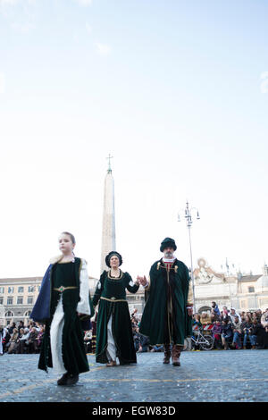 Parade für Carnevale Romano 2015 Stockfoto