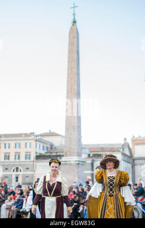 Parade für Carnevale Romano 2015 Stockfoto