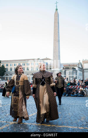 Parade für Carnevale Romano 2015 Stockfoto