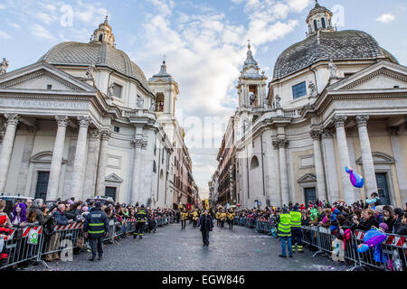 Parade für Carnevale Romano 2015 Stockfoto