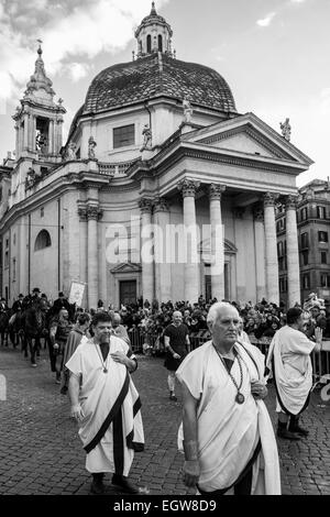 Parade für Carnevale Romano 2015 Stockfoto