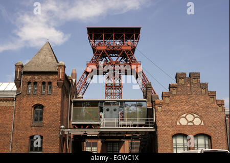 Förderturm von Schacht Rheinpreußen IV Coal Mine in Moers, Nordrhein-Westfalen, Deutschland, Europa Stockfoto