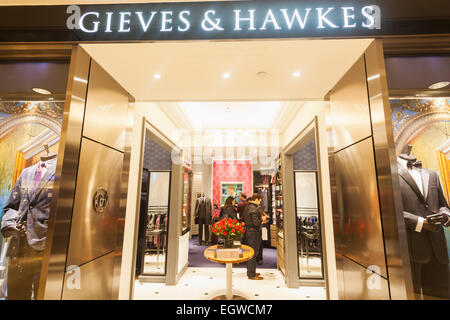 China, Hongkong, Central, IFC Mall, Gieves & Hawkes Store Stockfoto