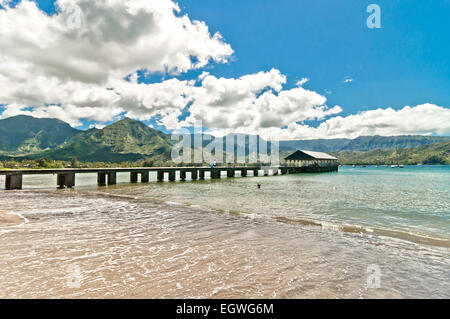 Naturparadies Hanalei Bay, Insel Kauai - Hawaii Stockfoto
