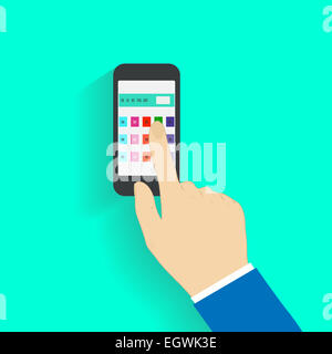 Menschliche Hand Holding Handy Stockfoto