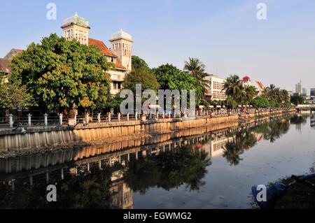 Niederländischen Kolonialarchitektur in Kota, Jakarta, Indonesien Stockfoto