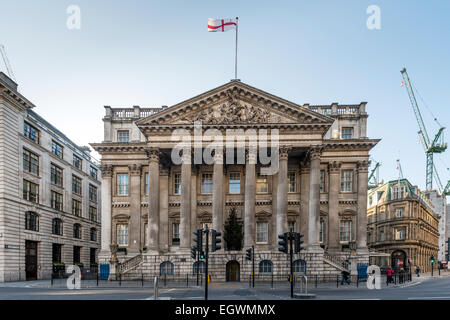 Mansion House ist die offizielle Residenz des Lord Mayor of London und der City of London Dienstpflichten dient. Stockfoto