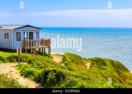 Ferienhaus an der Küste von Dorset in Südengland Stockfoto