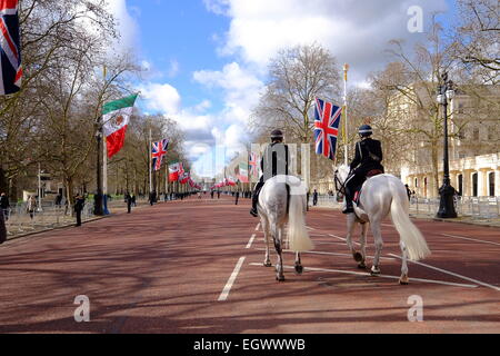 London, UK. 3. März 2015. Sicherheit ist für Staatsbesuch eng in Vorbereitung. Bildnachweis: Rachel Megawhat/Alamy Live-Nachrichten Stockfoto