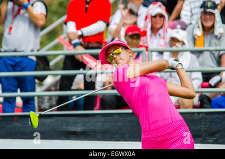 Chonburi, Thailand. 1. März 2015. Michelle Wie von Staaten in Honda LPGA Thailand 2015 im Siam Country Club, Pattaya Old Course am 1. März 2015 in Chonburi, Thailand. Bildnachweis: Chatchai Somwat/Alamy Live-Nachrichten Stockfoto