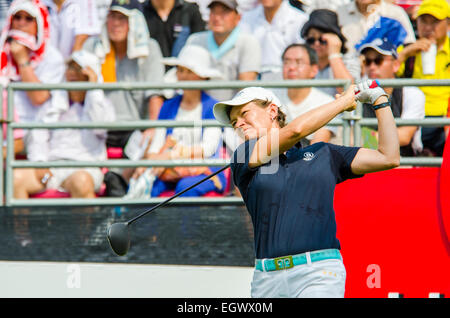 Chonburi, Thailand. 1. März 2015. Catriona Matthew von Schottland in Honda LPGA Thailand 2015 im Siam Country Club, Pattaya Old Course am 1. März 2015 in Chonburi, Thailand. Bildnachweis: Chatchai Somwat/Alamy Live-Nachrichten Stockfoto