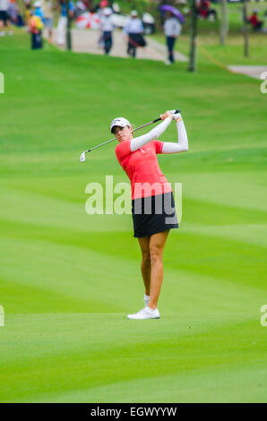 Chonburi, Thailand. 1. März 2015. Brittany Lang von Staaten in Honda LPGA Thailand 2015 im Siam Country Club, Pattaya Old Course am 1. März 2015 in Chonburi, Thailand. Bildnachweis: Chatchai Somwat/Alamy Live-Nachrichten Stockfoto