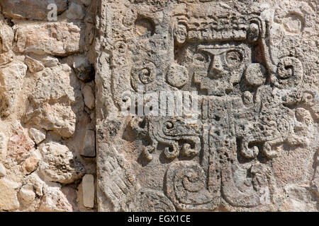 Petroglyph Detail Chichen Itza, Yucatan, Mexiko Stockfoto