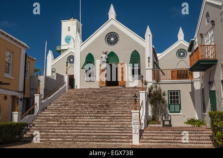 St.-Petri anglikanische Kirche, St. George's, Bermuda. UNESCO-historische Stätte Stockfoto