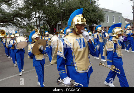 Children's Marching Band, Parade, Mardi Gras, New Orleans, Louisiana, USA Stockfoto