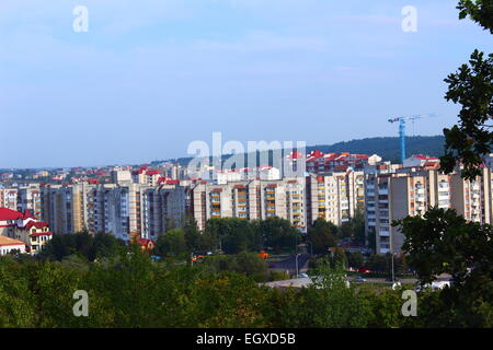 Draufsicht der Stadt Truskawez in der Ukraine Stockfoto