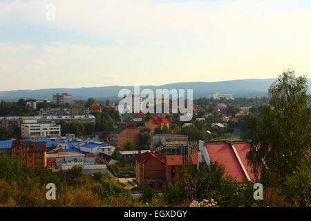 Draufsicht der Stadt Truskawez in der Ukraine Stockfoto