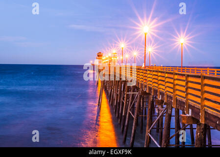 Der Oceanside Pier am frühen Morgen. Oceanside, California, Usa. Stockfoto