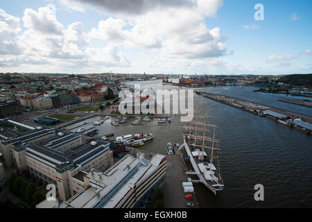 Blick über Göteborg von Lippenstift, Skandinavien, Schweden Stockfoto