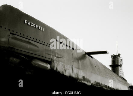 Der Militärtechnik. Monkasel Russische U-Boot Denkmal in Surabaya in Java in Indonesien in Südostasien im Fernen Osten. Geschichte Reisen Stockfoto