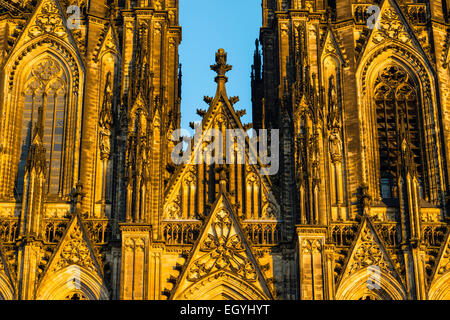 Westfassade, Kölner Dom, Köln, Nordrhein-Westfalen, Deutschland Stockfoto