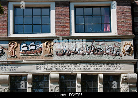 Hoorn niederländischen Hafen Hafen Niederlande (Schlacht West Friesen und den Bettlern gegen spanische Krieg Flottenkommando durch Zählung der Bossu Stockfoto