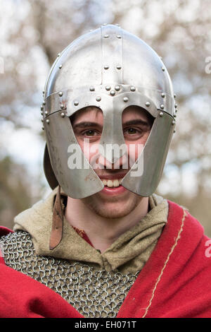 Personen, die teilnehmen in Jorvik Viking Festival, York 2015 Stockfoto