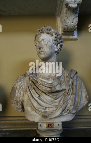 Commodus (161AD-192AD). Römischer Kaiser. Porträt des jungen Commudus. Von Ostia. Vatikanischen Museen. Stockfoto