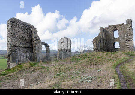 Ruinen von Clun Castle, einem Norman walisischen Grenze Schloss in Shropshire Stockfoto