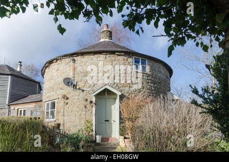 Ein traditionelles Ringlokschuppen in Shropshire Dorf von Aston auf Club in der Nähe von Craven Arms Stockfoto