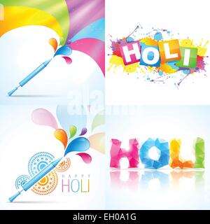bunte Reihe Vektor von Holi-Hintergrund Stock Vektor