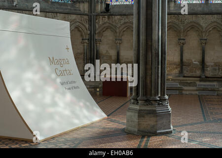 Salisbury, Wiltshire, UK. 4. März 2015. Freitag, 6. März 2015 starten von Salisburys Magna Carta Ausstellung Neukredite: Paul Chambers/Alamy Live News Stockfoto