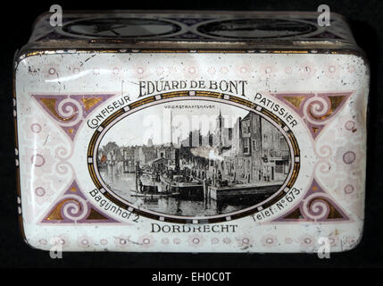 Eduart de Bont, Bagijnhof 2, Dordrecht, Koekblik, Foto 1 Stockfoto