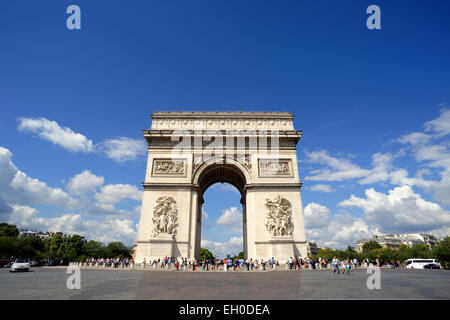 Paris, Arc de Triomphe Stockfoto