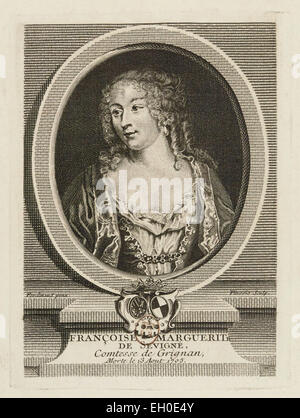 Françoise-Marguerite de Sévigné, Gräfin von Grignan, (1646-1705), Tochter der Marquise de Sévigné, französischer Schriftsteller. Stockfoto