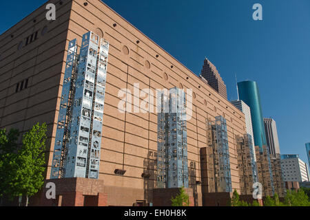 GUS WORTHAM THEATER CENTER © MORRIS ARCHITECTS (1987) SESQUICENTENNIAL PARK DOWNTOWN SKYLINE HOUSTON TEXAS USA Stockfoto