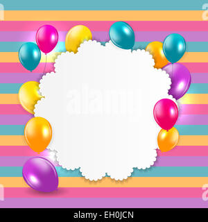 Glänzende Luftballons-Hintergrund-Vektor-Illustration Stockfoto