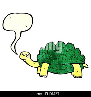 Cartoon-Schildkröte mit Sprechblase Stock Vektor