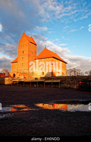 Litauischen Trakai Burg-Blick vom Innenhof Stockfoto